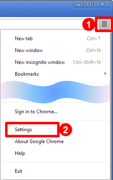 Open Chrome settings page