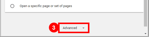 Show Chrome advanced settings