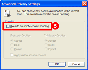 IE advanced privacy settings
